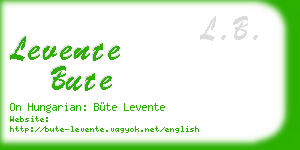 levente bute business card