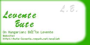 levente bute business card